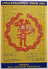 Lollapalooza Concert Poster 1992 Sound Garden Red Hot Chili Peppers Pearl Jam...