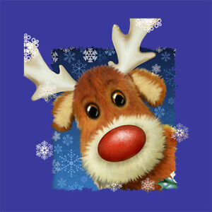 Rudolph Face - Christmas T Shirt You Choose Style, Size, Color 10876