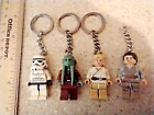 Lot of 4 Lego Figure Keychain Star Wars Disney Stormtrooper Kit Fisto Luke Rey