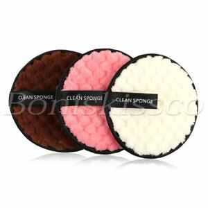 3pcs/set Soft Facial Cleansing Sponge Face Wash Pad Makeup Cosmetic Remover Puff