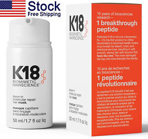 K18 Leave-in Molecular Repair Hair Mask Hair Repair Hair Care Mask 1.7OZ-New
