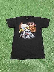 Vintage Truckers Only 3D Emblem Wild & Free T-Shirt Men’s Size Medium 1986 80’s
