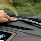 1Pc 1.6M Rubber Carbon Fiber Car Dashboard Gap Filling Sealing Strip Accessories (For: 2015 Kia Soul)