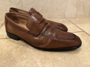 Johnston & Murphy Melton Model Brown Leather Men’s Penny Loafers Size 9