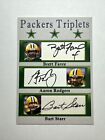 Brett Favre, Aaron Rodgers, and Bart Starr - Packers - Facsimile Autograph