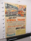 newspaper comic ad 1940s LIONEL toy train premium stereoptic 3-D views catalog