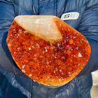 4.7LB Natural citrine geode quartz cluster crystal Cathedrals specimen Healing