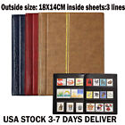 10 Pages 20 Sheets Stamp Collection Album Stamps Storage Book Holder Display USA