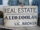Old Original Oyster White and Black Paint Wood Sign Nice Thick Wood American