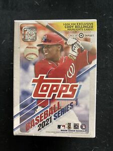 2021 Topps Series 1 Baseball BLASTER BOX 7 Packs + 70th Anniversary Patch Card