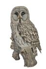 Large Gray Owl Resin Garden Statue Bird Decoration Home Backyard Decor