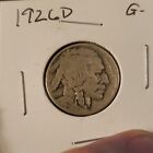 1926-D Indian Head Buffalo Nickel 5c