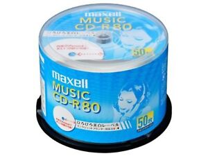 50 Maxell JAPAN Blank CD-R for Audio Music CDR 80min White Label CDRA80WP.50SP