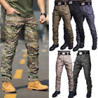 Mens Work Cargo Pants Tactical Combat Multi-Pocket Pants Outdoor Hiking Trousers