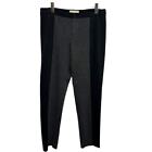 Michael Kors Size 14 Slimming Two Tone Black & Gray Pants
