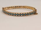 Fine Real Solid 14k 14kt 585 Yellow Gold  Turquoise Tennis 7
