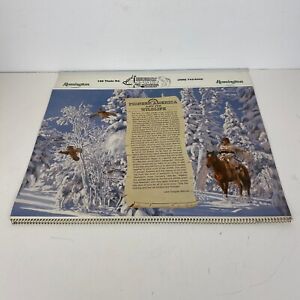 Vintage Remington 1990 Calendar Wildlife Scenes Lewiston Id Husky Sport Shop