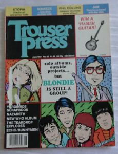Vintage Magazine Trouser Press 1981 Blondie Phil Collins Squeeze Yardbirds   110