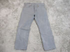 Levis 501 Jeans Mens 34X30* Grey Button Fly Marbled American Denim