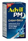 Advil PM Liqui-Gels 200mg Liquid Filled Capsules 80 CT Night time Sleep Aid NEW