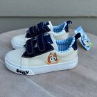 Bluey and Bingo Kids Size 11 Trainers Tan Hook and Loop Low Top Sneakers New