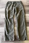 Vintage Carhartt Carpenter Pants 34x32 Green Canvas Baggy Fit Dungarees Work