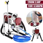 2.5HP Electric Airless Paint Sprayer High Efficient 3300PSI W/Extension Rod 110V