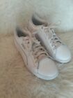 Puma Size 8.5 Womens Tennis Shoes Sneakers White Low Top Lace Up