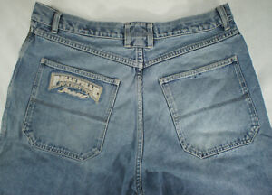 Vtg 90s Pelle Pelle Jeans 38x33 Baggy Hip Hop Marc Buchanan Varsity Patch