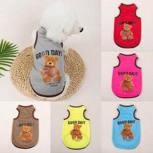 Pet Dog Cartoon Clothes Puppy T Shirt Clothing Small Dogs Cat Chihuahua Vest ↷