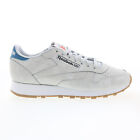 Reebok Classic Leather Mens Gray Lace Up Lifestyle Sneakers Shoes