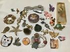 Lot of 25 Animal Pins / Brooches. Vintage to Modern. Cats, birds, fish & more