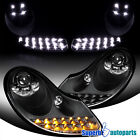 Fits 97-04 986 Porsche Boxster LED Signal Projector Black Headlights Lamps Pair (For: Porsche)