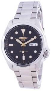 Seiko 5 Sports Black Dial 24 Jewels S-Steel Automatic SRPE57K1 100M Mens Watch