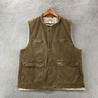 The Territory Ahead Vest Top Mens XXL Green Sleeveless Cotton Curdoroy Casual