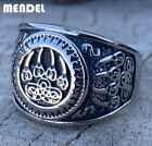 MENDEL Mens Stainless Steel Norse Nordic Viking Bear Paw Claw Ring Men Size 7-15