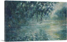 ARTCANVAS Morning on the Seine Canvas Art Print by Claude Monet