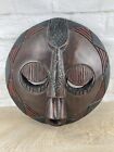 HAND CARVED PAINTED 12” WOOD AFRICAN MASK FROM GHANA Wall Hanging Home Decor