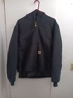 Carhartt USA Made J140 Extremes Black Canvas Insulated Jacket With Hood Sz Med