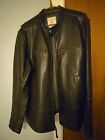 The Territory Ahead Leather Jacket Mens Large Brown Full Zip Pockets Vintage