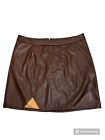 And Now This Brown Faux Leather Skirt Size 1X Plus