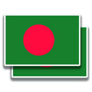 BANGLADESH FLAG DECAL 2 Stickers Bogo For Car Bumper Truck 4x4 2 For 1