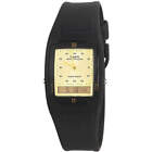 Casio Men's Watch Chrono Gold Analog-Digital Dial Black Resin Strap AQ-47-9E