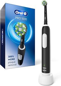 Oral-B Pro 1000 Rechargeable Electric Toothbrush -Black, No Brush Head