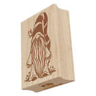 Garden Gnome with Super Long Striped Hat Sketch Rectangle Rubber Stamp Stamping