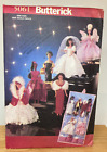 Butterick 5061 Fashion Doll Barbie Clothes Gowns & Organizer Sewing Pattern UNCT