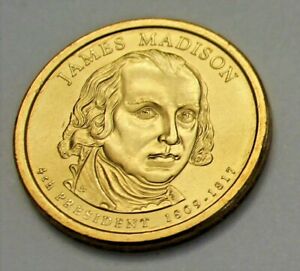 2007 P James Madison Presidential Dollar Coin, Uncirculated