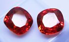 Mexican Fire Opal Natural 22.90 Ct Orange Radiant Loose Gemstone Pair