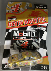 KEVEN HARVICK #4 Mobil 1 Ford Mustang NASCAR AUTHENTIC 2021 1/64 Diecast Gold