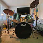 Pearl Expert Series used complete drum sets with cymbals